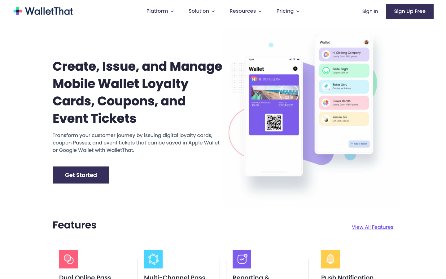 WalletThat homepage screenshot